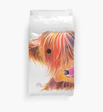 Schottische Hochlandkuh PRiNT 'SWEET SATSUMA' von Shirley MacArthur Bettbezug