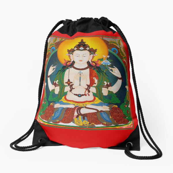 Aperçu de l'œuvre ART TIBÉTAIN : Impression Bouddha Avalokiteshvara vintage créée et vendue par posterbobs.