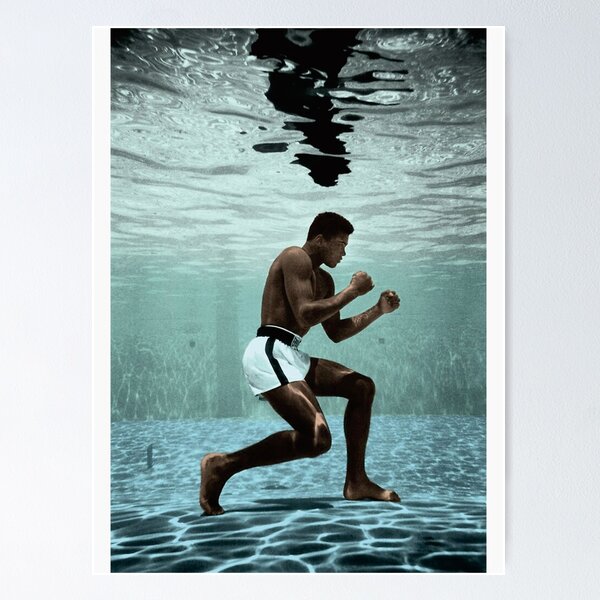 Item preview, Muhammad Ali Boxing Under Water Poster designed and sold by turnelli45.