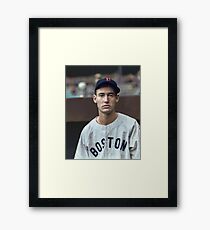 Ted Williams - Colorized Portrait Framed Print