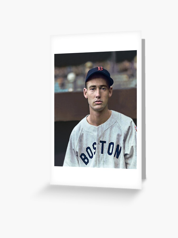 Ted Williams - Colorized Portrait Greeting Card for Sale by