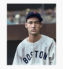 Ted Williams - Colorized Portrait Photographic Print