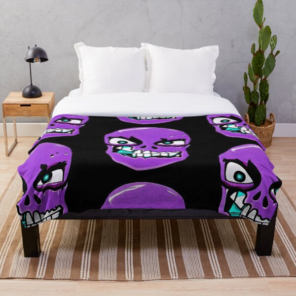 Item preview, Zombie Head Purple Horror Sticker Illustrated  designed and sold by WonkaDunkaDunk.