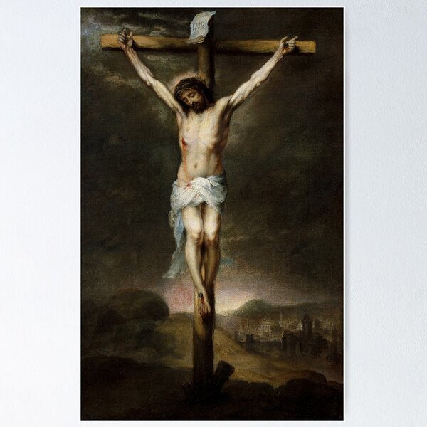 Item preview, The Crucifixion | Bartolome Esteban Murillo | 1675 Gospel Biblical Art designed and sold by CJET.