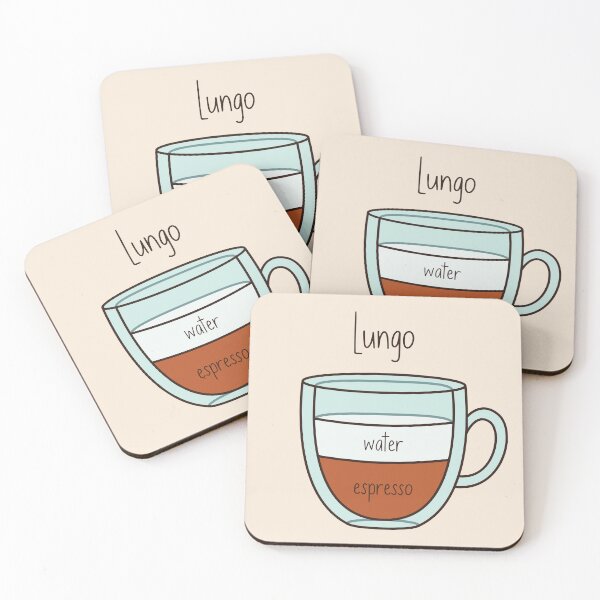 Item preview, Cute Hand Drawn Coffee Proportions - Lungo designed and sold by hotsaucefactory.