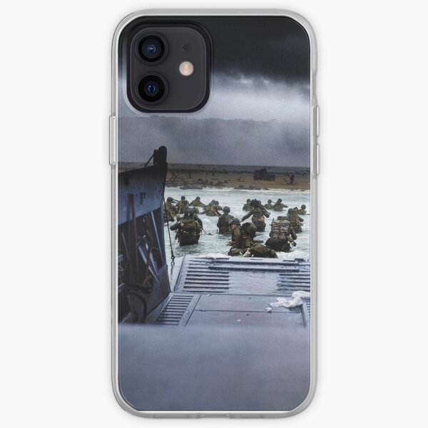 Men of the 16th Infantry Regiment, U.S. 1st Infantry Division wade ashore on Omaha Beach on the morning of 6 June 1944 #DDay iPhone Soft Case