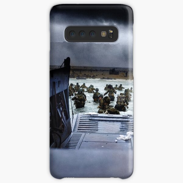 Men of the 16th Infantry Regiment, U.S. 1st Infantry Division wade ashore on Omaha Beach on the morning of 6 June 1944 #DDay Samsung Galaxy Snap Case