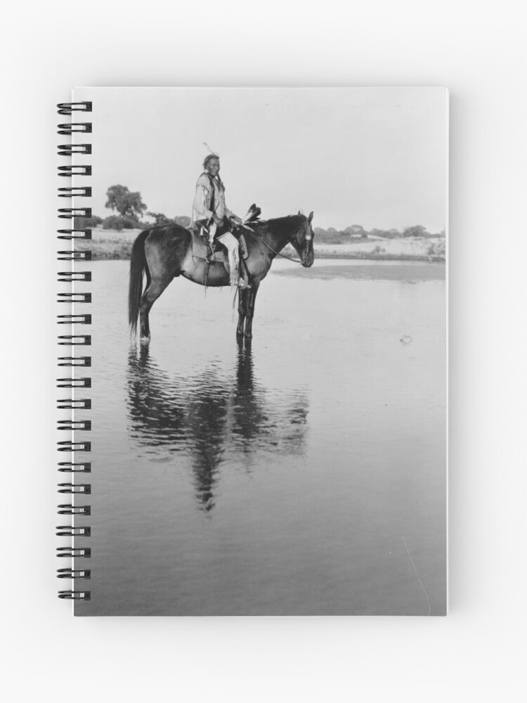 The Lone Chief, Cheyenne by Edward Curtis, 1927 | Spiral Notebook