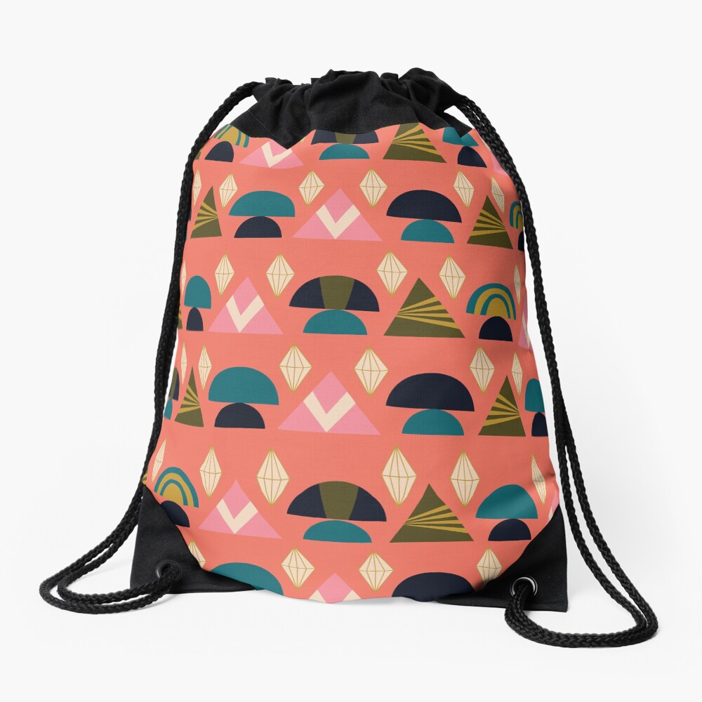 Geo Prints Drawstring Bag