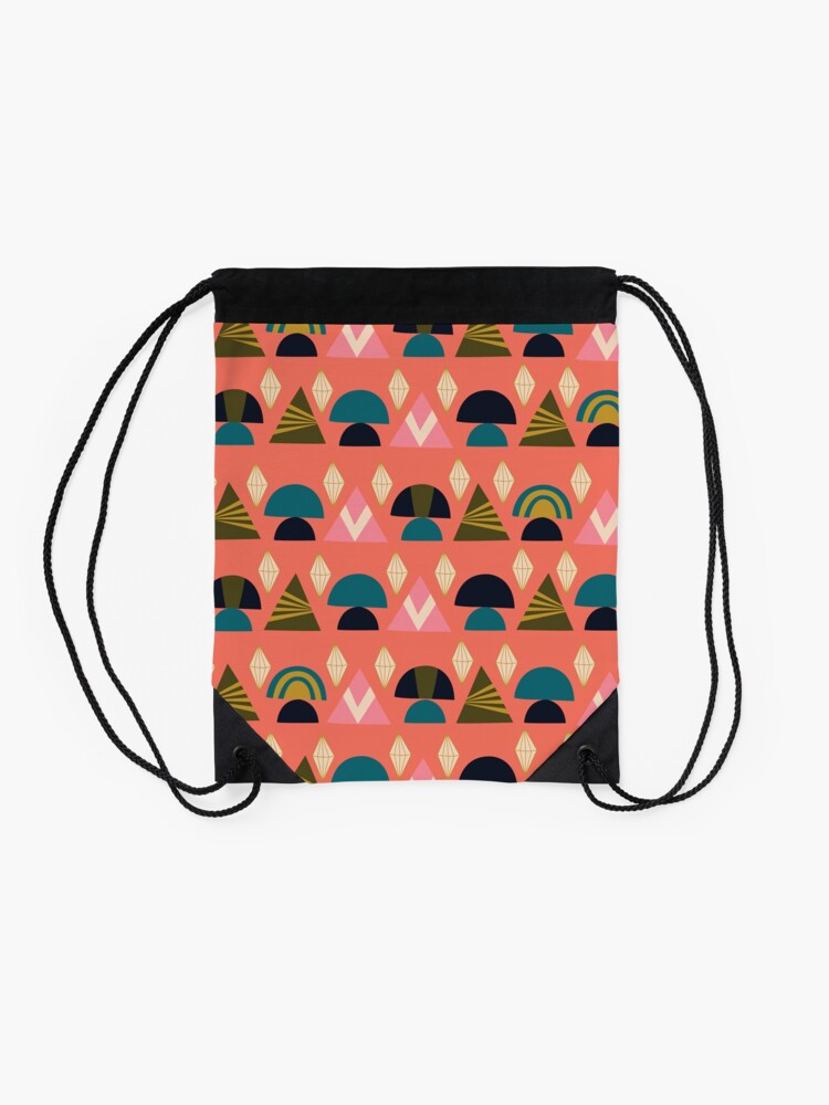 Alternate view of Geo Prints Drawstring Bag