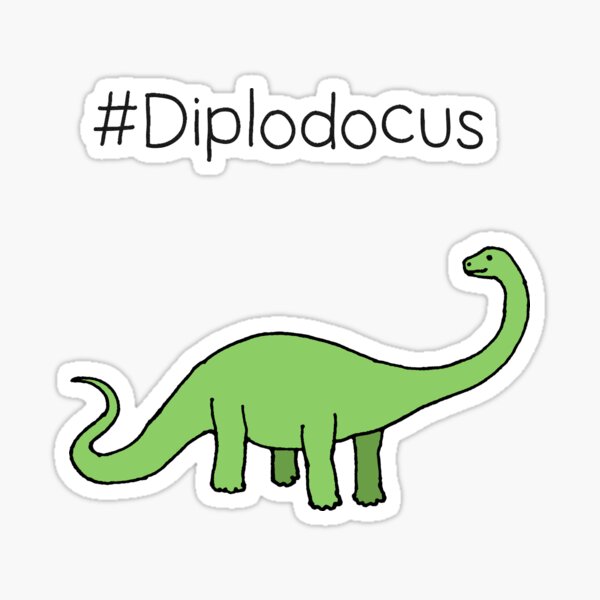 #Diplodocus - dinosaur design by Cecca Designs Sticker