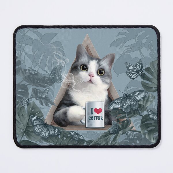 Item preview, Kawaii Cute Cat I Love Coffee designed and sold by lillyrise.