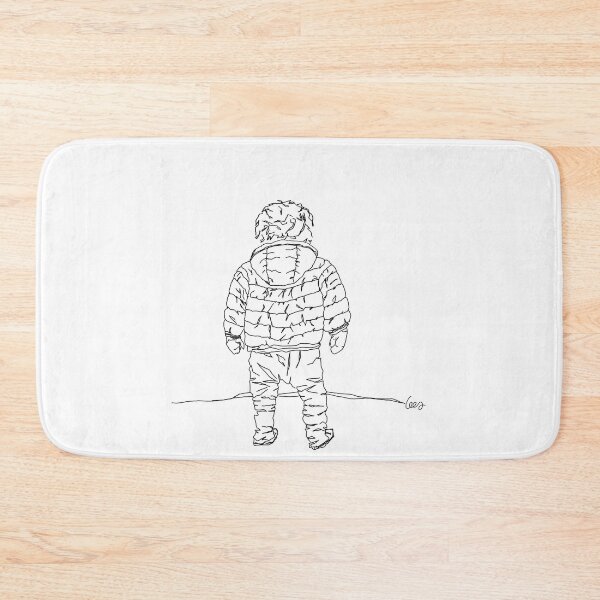 Item preview, Child in down jacket (white, black outlines) designed and sold by MentaLee.