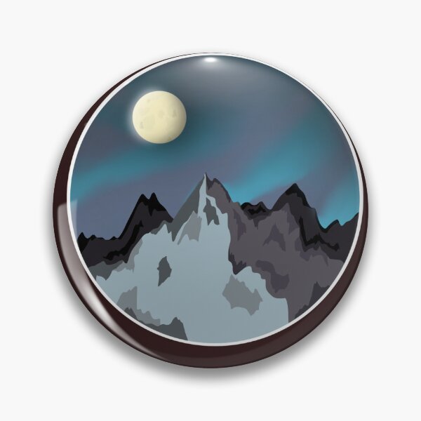 Item preview, Circular mountain scene print  designed and sold by LesiSlug.