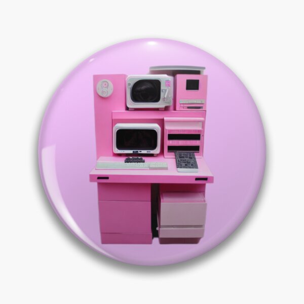 Item preview, Pink Future - An oddly nostalgic pink retro office / kitchen, inspired by the Easy Bake Oven on pink steroids. This is an edited ai-generated image. designed and sold by UncleLanny.