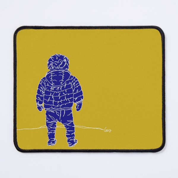 Item preview, Child in down jacket (dark blue, white outlines) designed and sold by MentaLee.
