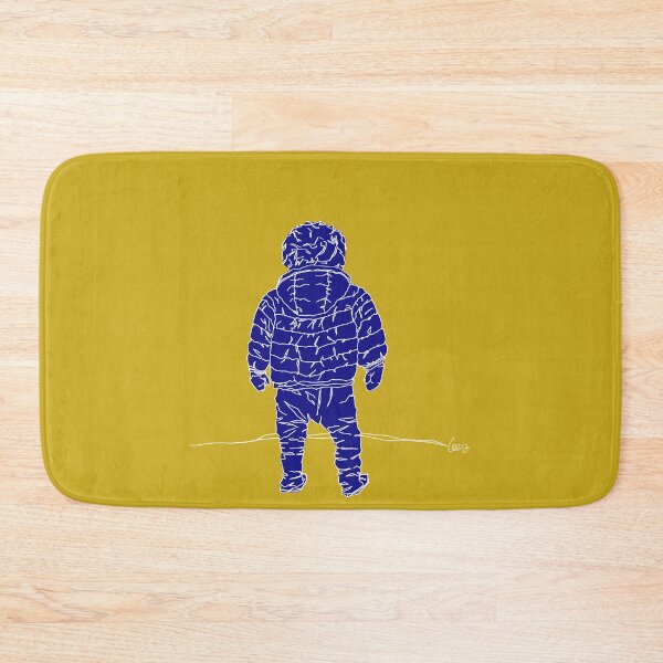 Item preview, Child in down jacket (dark blue, white outlines) designed and sold by MentaLee.