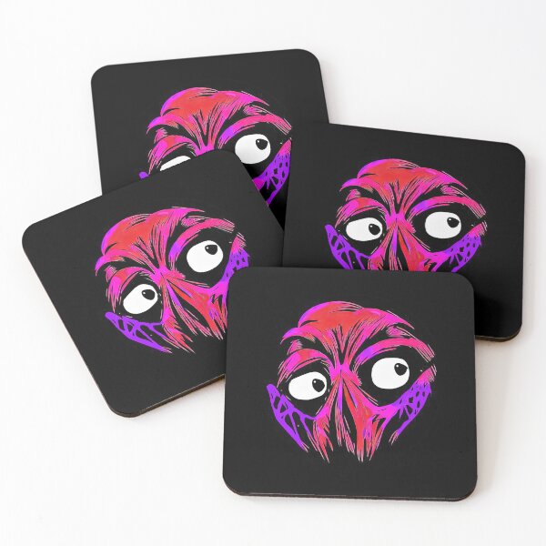 Item preview, Alien Scary Face Colorful Purple Illustrated  designed and sold by WonkaDunkaDunk.