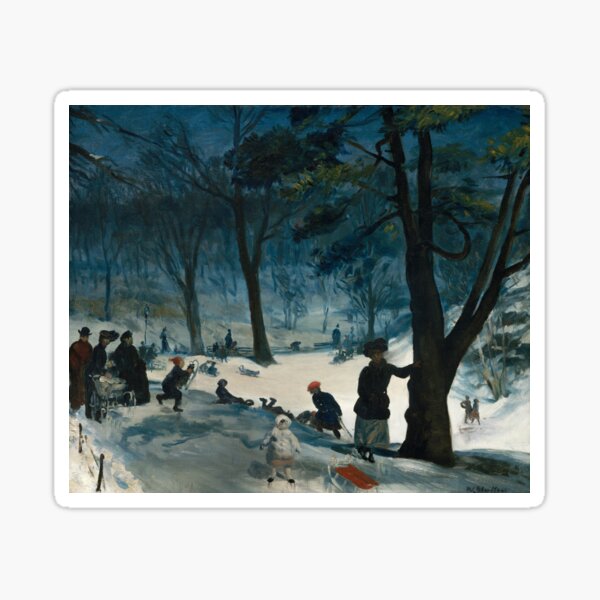 Central Park, Winter, 1905 Sticker