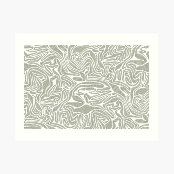 Neutral Cabbage Labyrinth Art Print