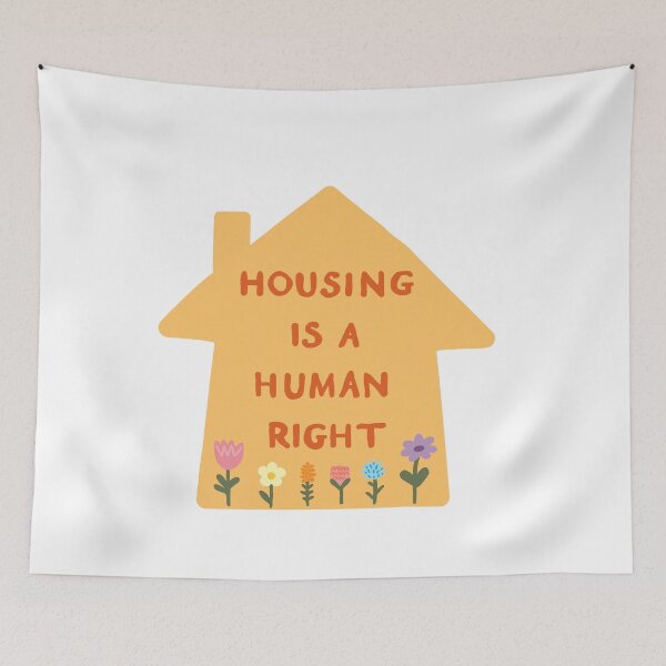 Item preview, Housing is a Human Right Orange with Garden designed and sold by HeyGoAway.