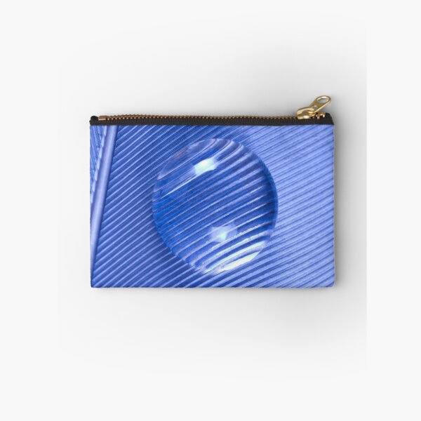 Item preview, Water droplet on blue feather background designed and sold by ArdeaOnline.