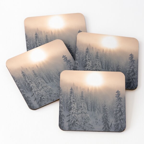 Item preview, Snowy Mountain Sun Rays in Fog Haze designed and sold by Open Range Studios.