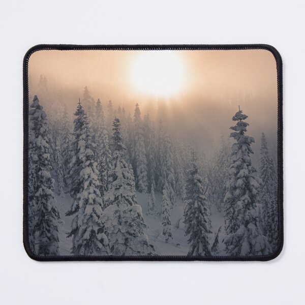 Item preview, Snowy Mountain Sun Rays in Fog Haze designed and sold by Open Range Studios.