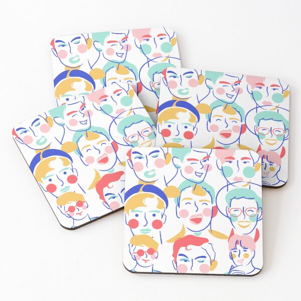 Item preview, Colorfull Boy faces designed and sold by emalijae.
