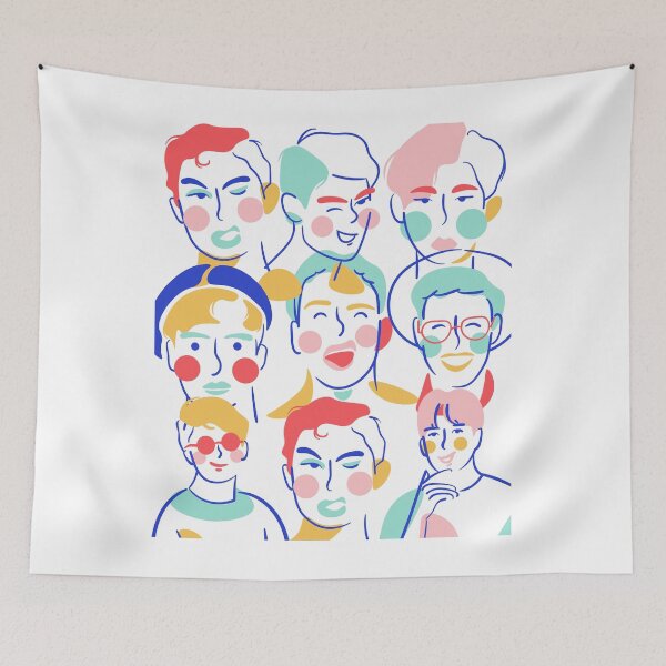 Item preview, Colorfull Boy faces designed and sold by emalijae.