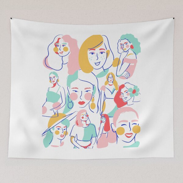 Item preview, Colorfull woman face designed and sold by emalijae.