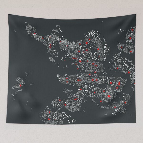 Item preview, Map of Reykjavik, Iceland,with its schools in color designed and sold by jean-nicolas.