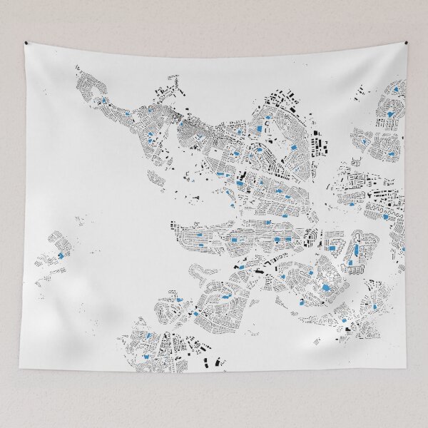 Item preview, Map of Reykjavik, Iceland,with its schools in color designed and sold by jean-nicolas.