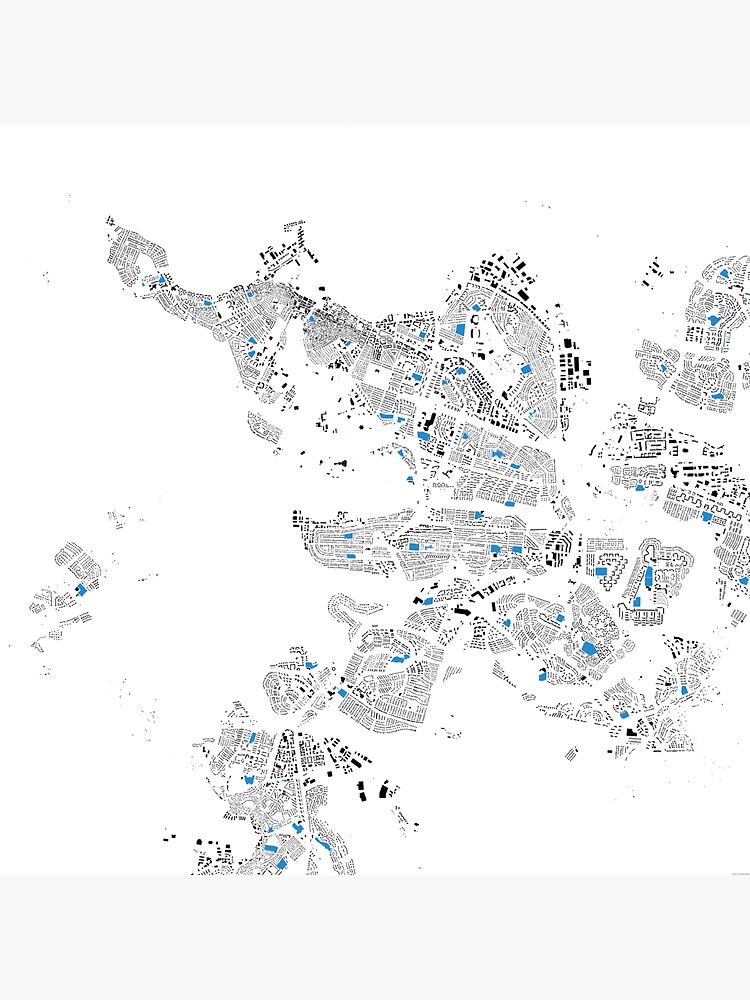 &ldquo;Map of Reykjavik, Iceland,with its schools in color&rdquo; Sticker for Sale by jean-nicolas | Redbubble