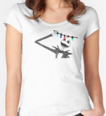 Camiseta entallada de cuello ancho Pesadilla antes de Navidad