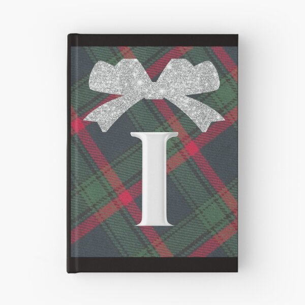 Item preview, Glorious Red and Green Plaid with  Glittering Bow and Puff Initial-I designed and sold by SunMoonBeyond.