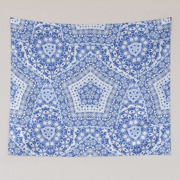 Item preview, Beautiful blue tile pattern designed and sold by MilaOkie.