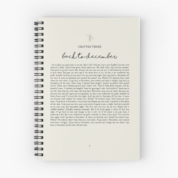 Item preview, Back to December Lyrics designed and sold by queseraseraa.