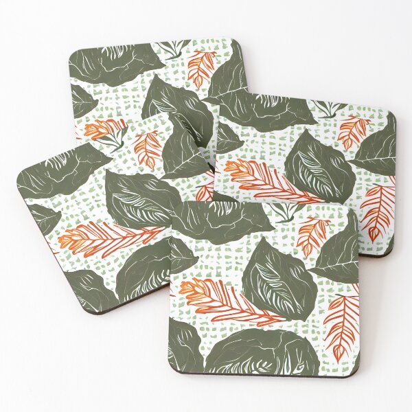 Item preview, tripical leaf floral pattern #3 designed and sold by supeart.