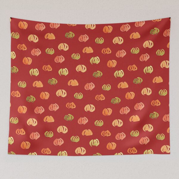 Item preview, Pumpkin Pattern on Firebrick designed and sold by Elena Simonova.