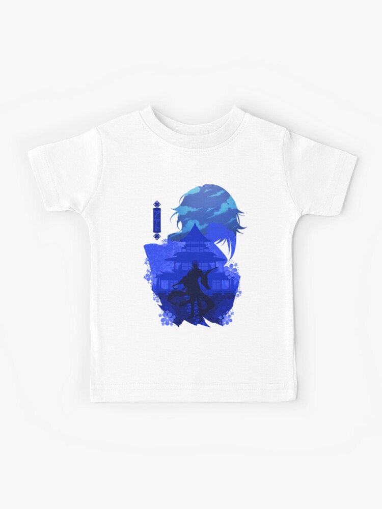 GENSHIN IMPACT KAMISATO AYATO NEGATIVE SPACE Kids T-Shirt for Sale by  Minami14R