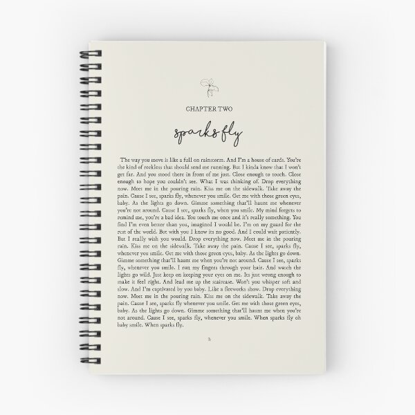 Item preview, Sparks Fly Lyrics designed and sold by queseraseraa.