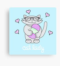 Cat Lady Canvas Print