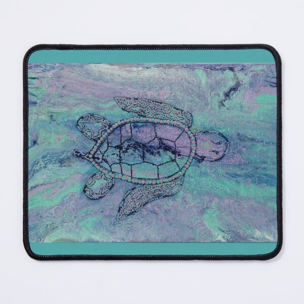 Aperçu de l'œuvre Tortue turquoise créée et vendue par Daranem.