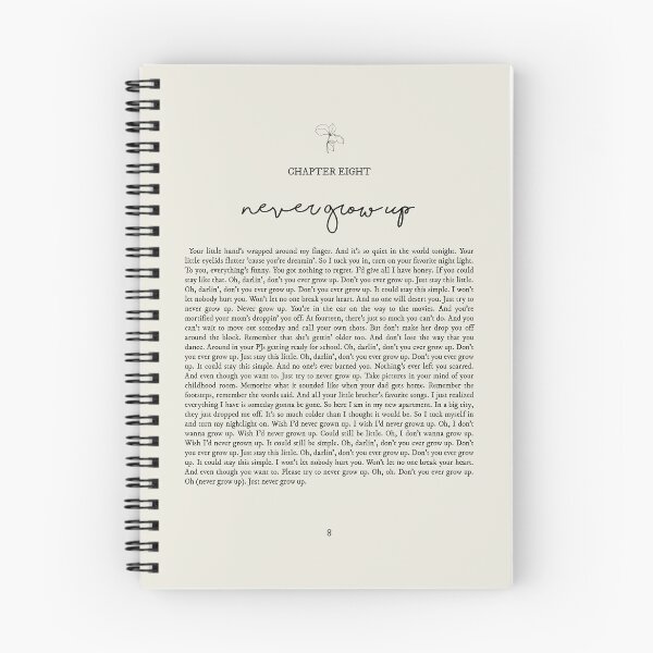 Item preview, Never Grow Up Lyrics designed and sold by queseraseraa.
