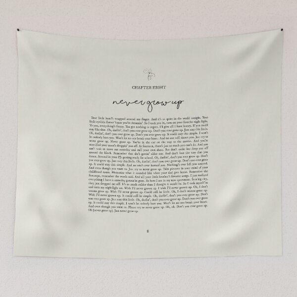 Item preview, Never Grow Up Lyrics designed and sold by queseraseraa.