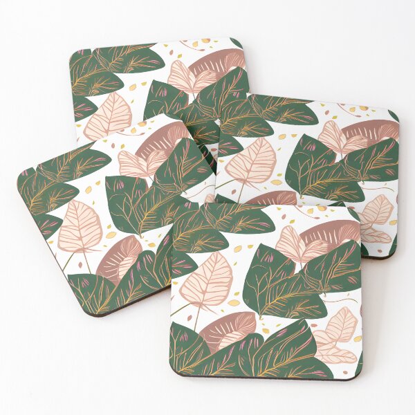 Item preview, tripical leaf floral pattern #4 designed and sold by supeart.
