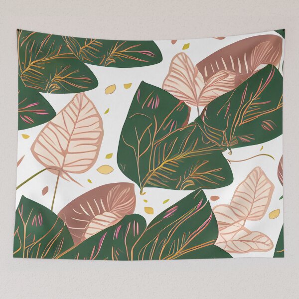 Item preview, tripical leaf floral pattern #4 designed and sold by supeart.