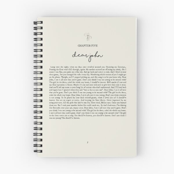 Item preview, Dear John Lyrics designed and sold by queseraseraa.