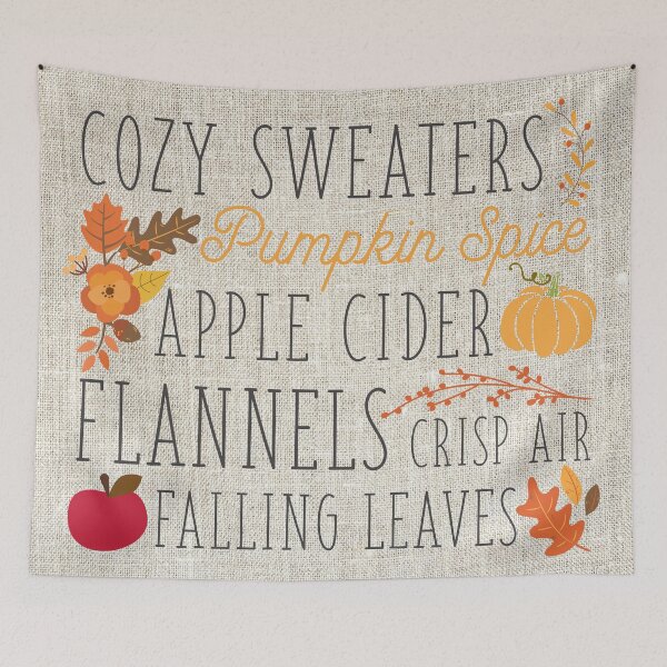Item preview, Fall Feelings, linen designed and sold by birchandbark.